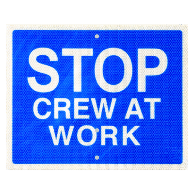 RF-12D Stop crew at work sign (double-sided)