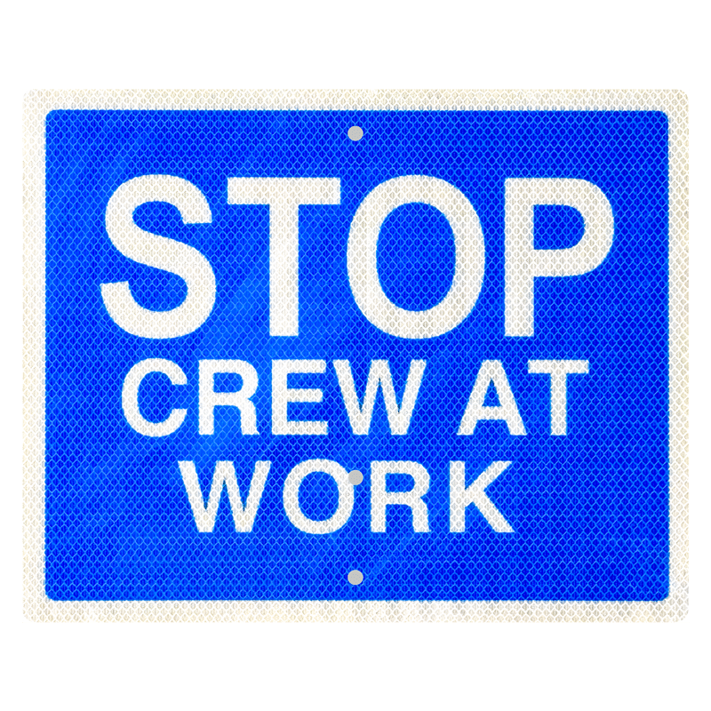 RF-12D Stop crew at work sign (double-sided)